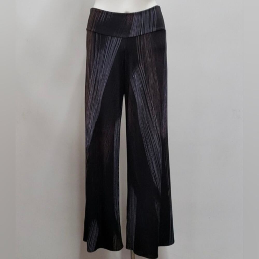 Clara Sunwoo Palazzo Flared Printed Pants Women's Small Flattering Flowy Elegant